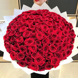 101 красная роза (70 см)